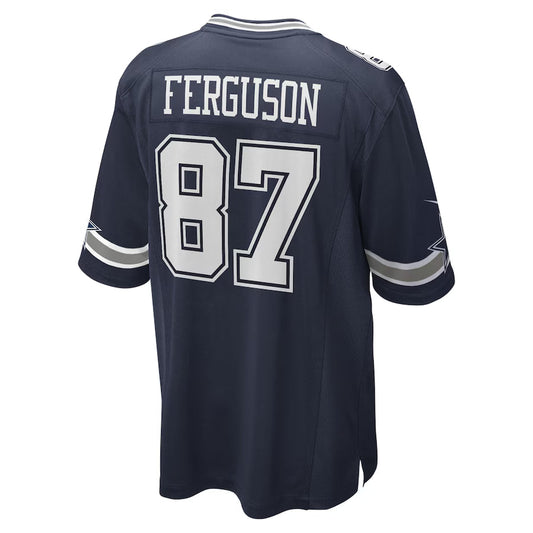 D.Cowboys #87 Jake Ferguson Navy Game Jersey Stitched American Football Jerseys