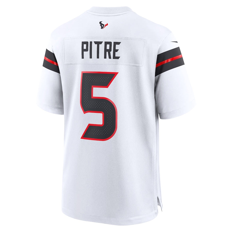 H.Texans #5 Jalen Pitre White Game Jersey Stitched American Football Jerseys