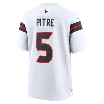 H.Texans #5 Jalen Pitre White Game Jersey Stitched American Football Jerseys