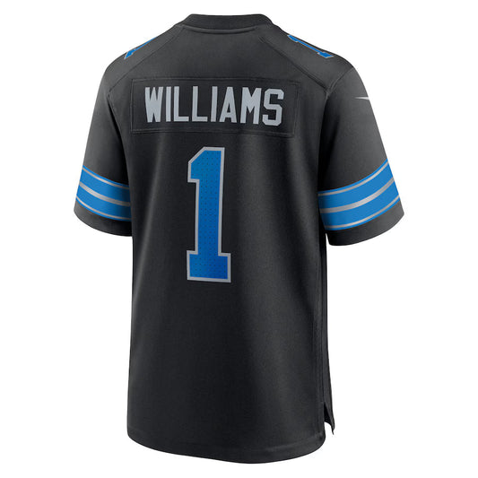 D.Lions #1 Jameson Williams Black Game Jersey Stitched American Football Jerseys