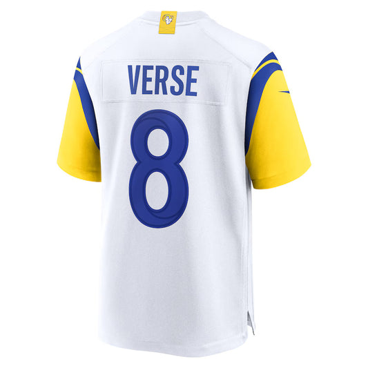 LA.Rams #8 Jared Verse White Game Jersey Stitched American Football Jerseys