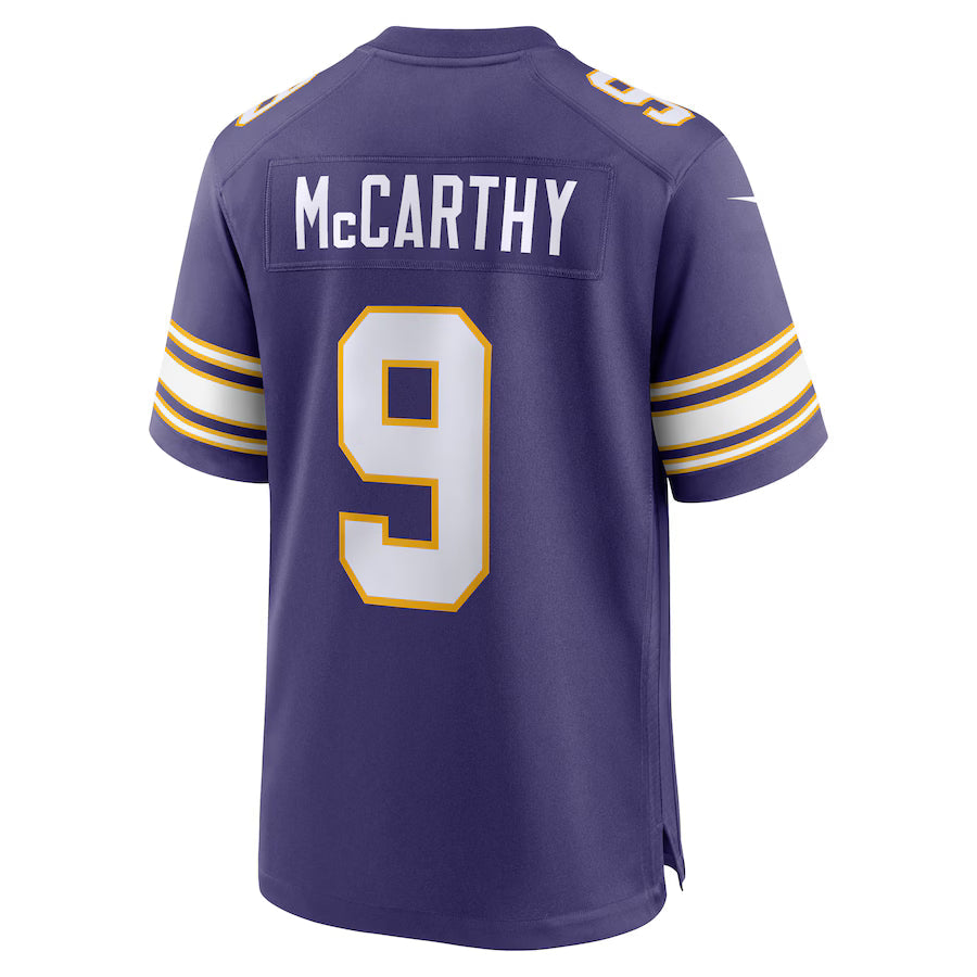 MN.Vikings #9 J.J. McCarthy Purple Game Jersey Stitched American Football Jerseys