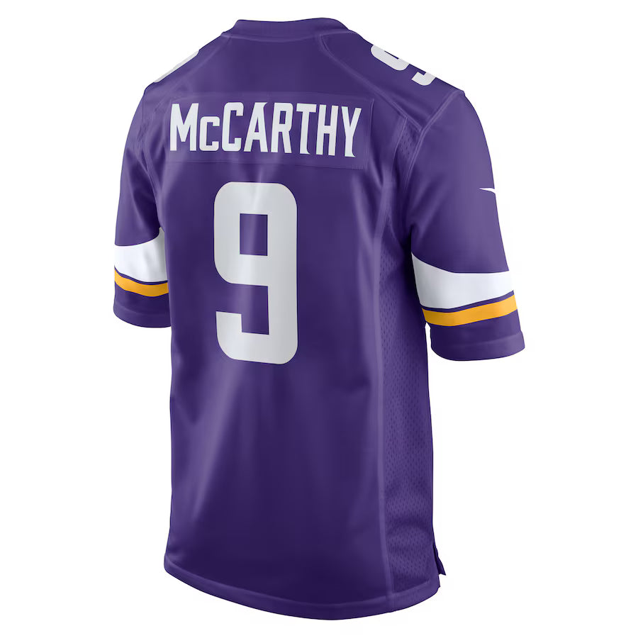 MN.Vikings #9 J.J. McCarthy Purple Game Jersey Stitched American Football Jerseys