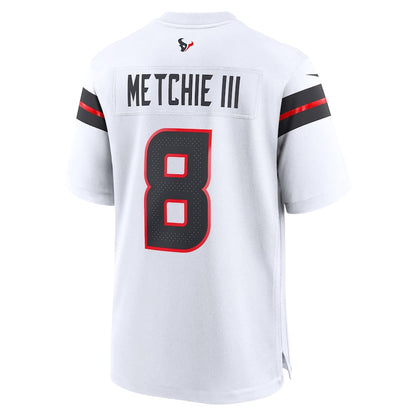 H.Texans #8 John Metchie III White Game Jersey Stitched American Football Jerseys