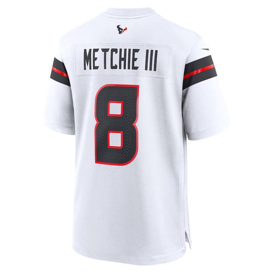 H.Texans #8 John Metchie III White Game Jersey Stitched American Football Jerseys