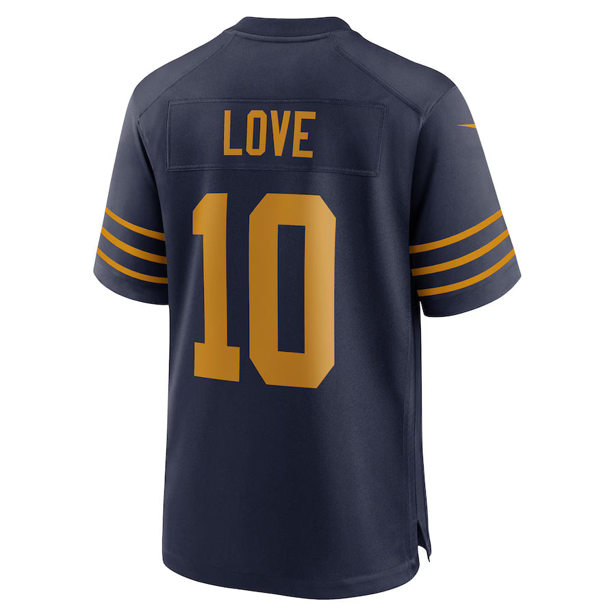 GB.Packers #10 Jordan Love Navy Game Jersey Stitched American Football Jerseys