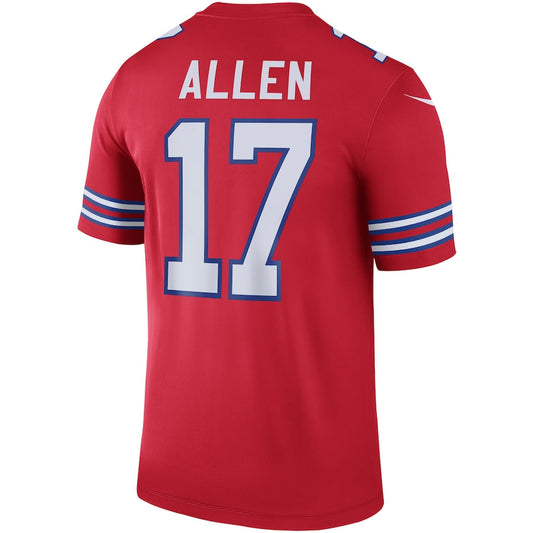 B.Bills #17 Josh Allen Red Game Jersey Stitched American Football Jersey