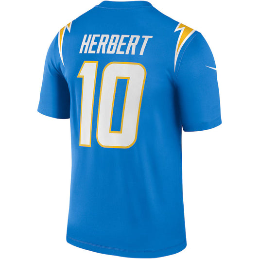 LA.Chargers #10 Justin Herbert Powder Blue Game Jersey Stitched American Football Jerseys