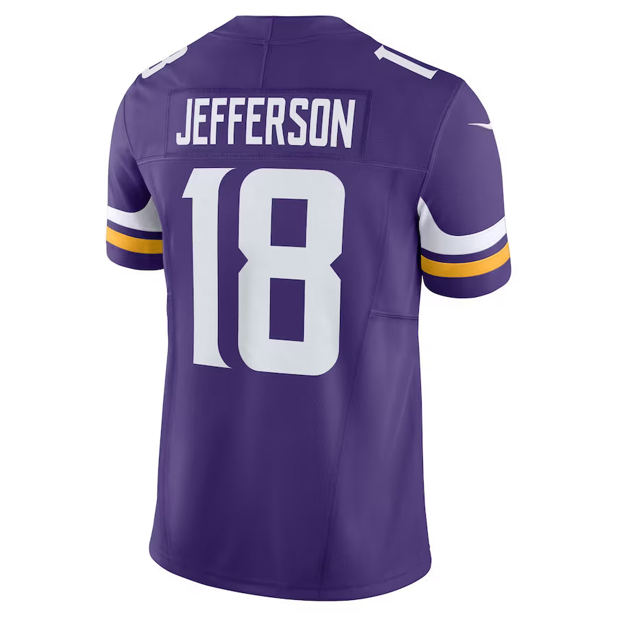 MN.Vikings #18 Justin Jefferson Purple Vapor F.U.S.E. Limited Jersey Stitched American Football Jerseys