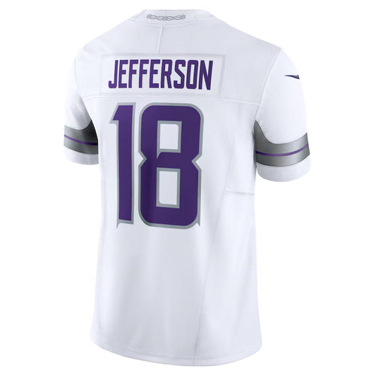 MN.Vikings #18 Justin Jefferson White Vapor F.U.S.E. Limited Jersey Stitched American Football Jerseys