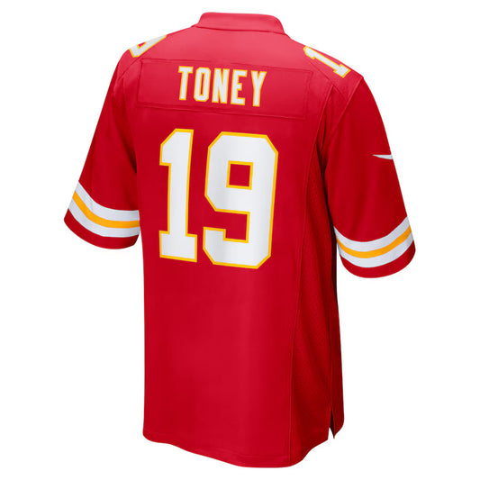 KC.Chiefs #19 Kadarius Toney Red Game Jersey Stitched American Football Jerseys