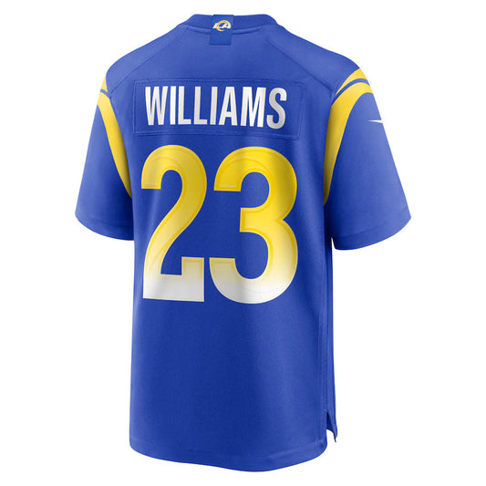 LA.Rams #23 Kyren Williams Royal Game Jersey Stitched American Football Jerseys