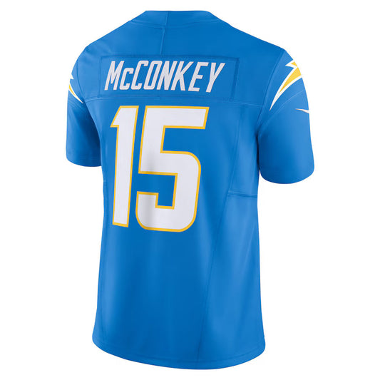 LA.Rams #15 Ladd McConkey Powder Blue Vapor F.U.S.E. Limited Jersey Stitched American Football Jerseys