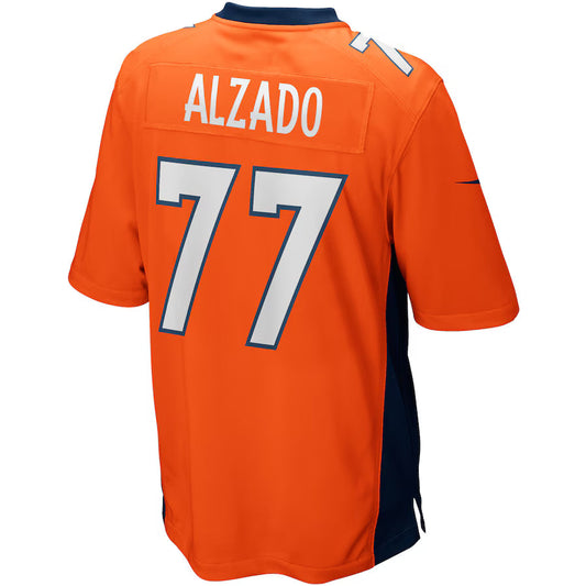 D.Broncos #77 Lyle Alzado Orange Game Jersey Stitched American Football Jerseys