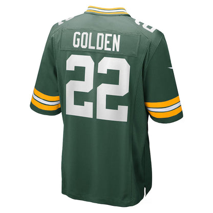 GB.Packers #22 Matthew Golden Green Game Jersey Stitched American Football Jerseys