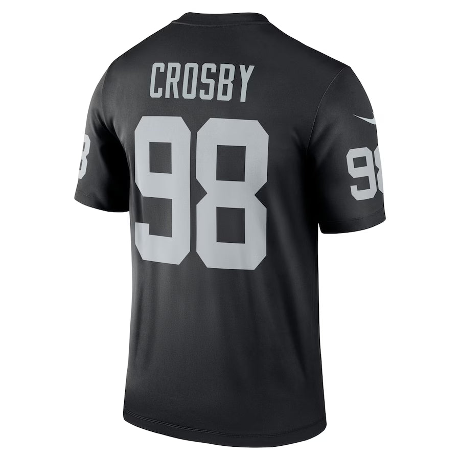 LV.Raiders #98 Maxx Crosby Black Game Jersey Stitched American Football Jerseys