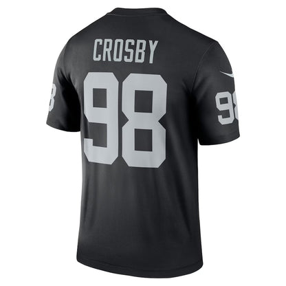 LV.Raiders #98 Maxx Crosby Black Game Jersey Stitched American Football Jerseys