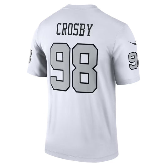 LV.Raiders #98 Maxx Crosby White Game Jersey Stitched American Football Jerseys