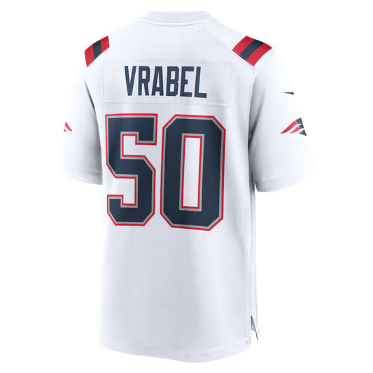 NE.Patriots #50 Mike Vrabel White Game Jersey Stitched American Football Jerseys