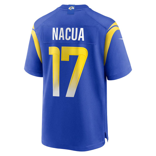LA.Rams #17 Puka Nacua Royal Game Jersey Stitched American Football Jerseys