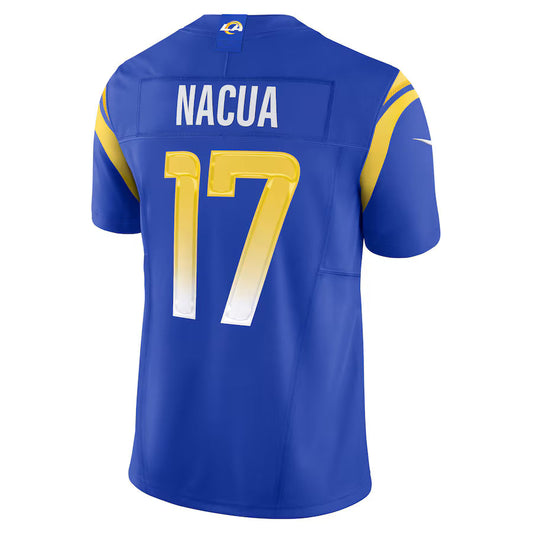 LA.Rams #17 Puka Nacua Royal Vapor F.U.S.E. Limited Jersey Stitched American Football Jerseys