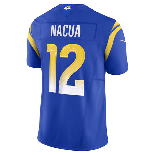 LA.Rams #12 Puka Nacua Royal Vapor F.U.S.E. Limited Jersey Stitched American Football Jerseys