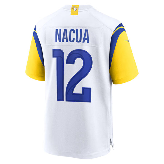 LA.Rams #12 Puka Nacua White Game Jersey Stitched American Football Jerseys