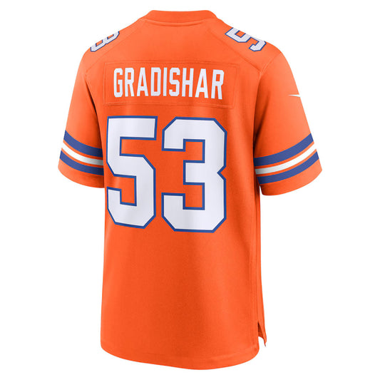 D.Broncos #53 Randy Gradishar Orange Game Jersey Stitched American Football Jerseys