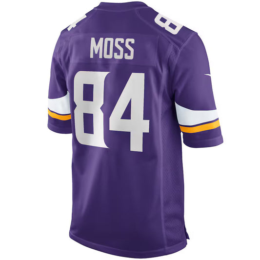 MN.Vikings #84 Randy Moss Purple Game Jersey Stitched American Football Jerseys