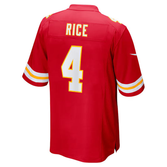 KC.Chiefs #4 Rashee Rice Red Game Jersey Stitched American Football Jerseys
