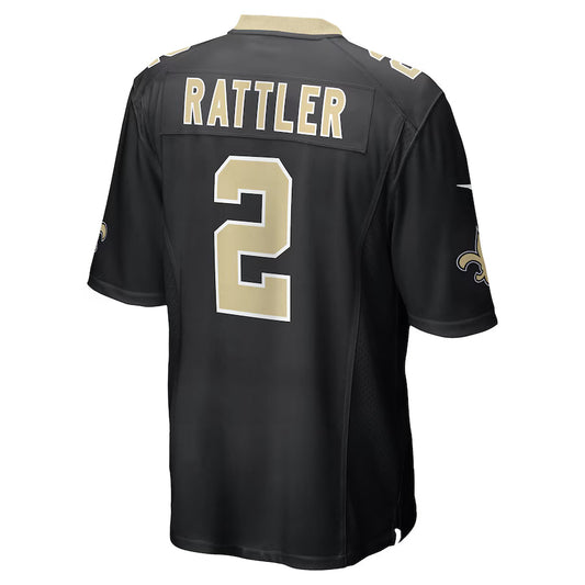A.Falcons #2 Spencer Rattler Black Game Jersey Stitched American Football Jerseys