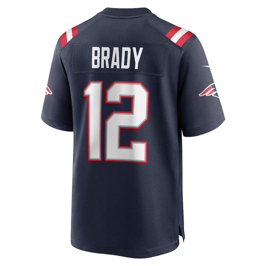 NE.Patriots #12 Tom Brady Navy Game Jersey Stitched American Football Jerseys