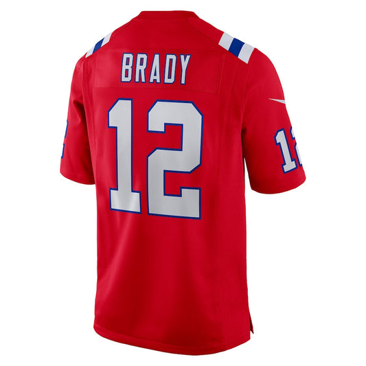 NE.Patriots #12 Tom Brady Red Game Jersey Stitched American Football Jerseys
