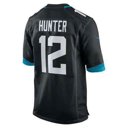 J.Jaguars #12 Travis Hunter Black Game Jersey Stitched American Football Jerseys