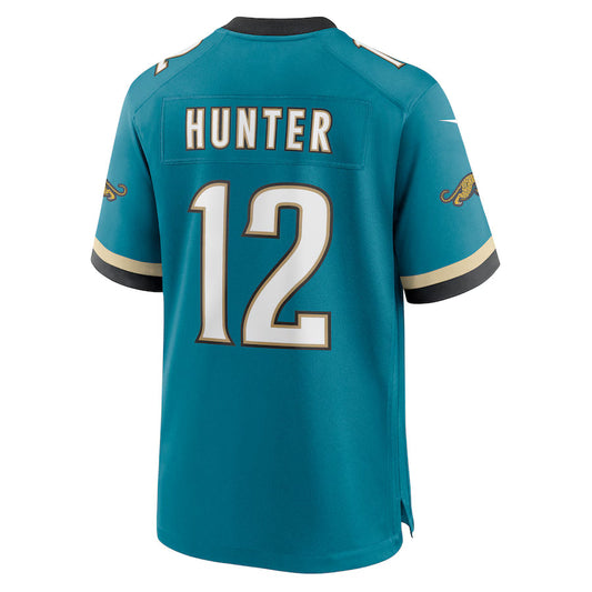 J.Jaguars #12 Travis Hunter Teal Game Jersey Stitched American Football Jerseys