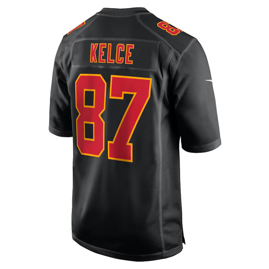 KC.Chiefs #87 Travis Kelce Carbon Black Game Jersey Stitched American Football Jerseys