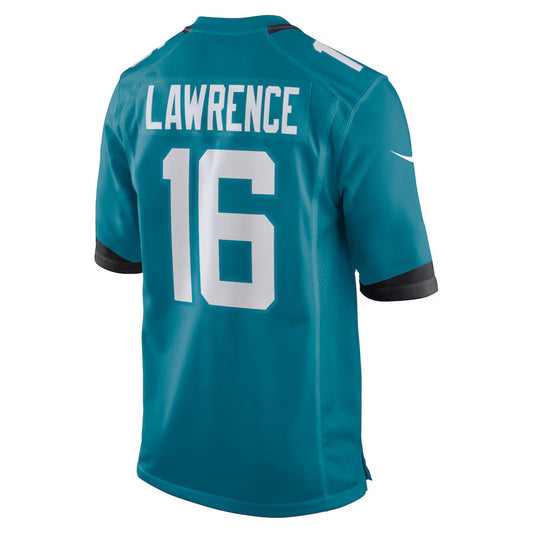 J.Jaguars #16 Trevor Lawrence Teal Game Jersey Stitched American Football Jerseys