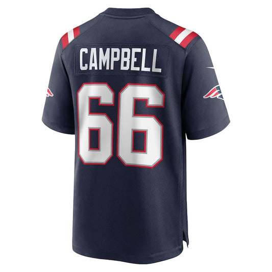 NE.Patriots #66 Will Campbell Navy Game Jersey Stitched American Football Jerseys
